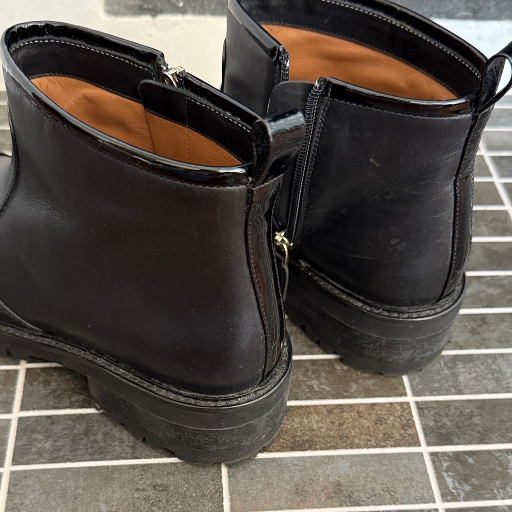 Malone Soulliers Black Leather Women’s Ankle Boots Sz 38 (or US 8) - Picture 3 of 10